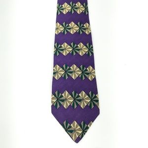 JoS A Bank Purple Geometric Silk Necktie